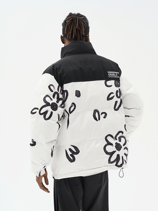 Harsh and Cruel Watercolor Flowers Printed Jacket