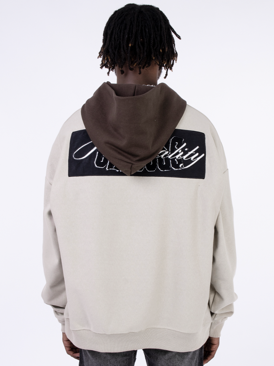 F3F Select Patchwork Patch Embroidery Pocket Hoodie