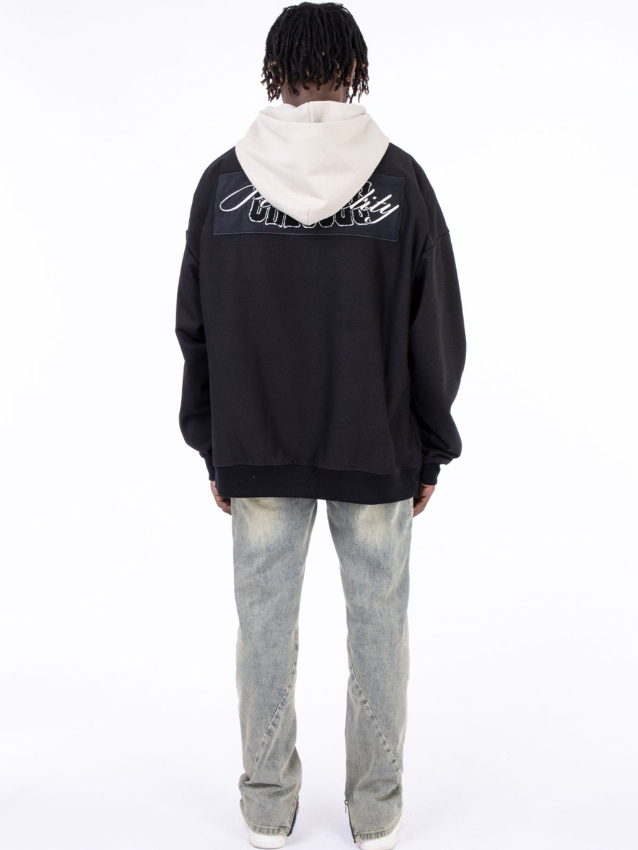 F3F Select Patchwork Patch Embroidery Pocket Hoodie