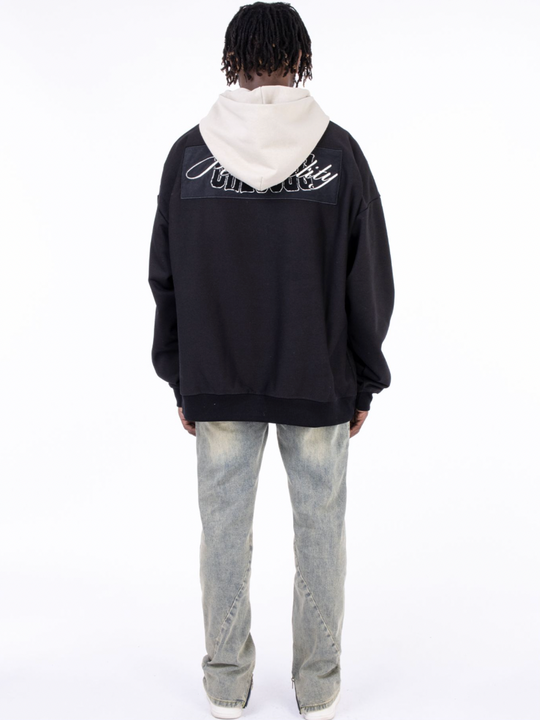 F3F Select Patchwork Patch Embroidery Pocket Hoodie