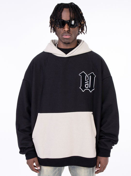 F3F Select Patchwork Patch Embroidery Pocket Hoodie