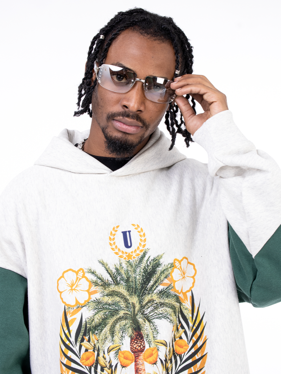 F3F Select Coconut Tree Print Hoodie