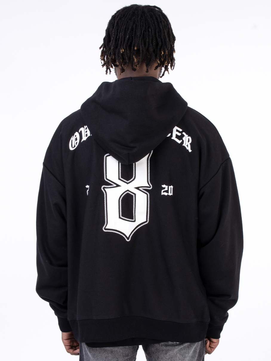 F3F Select Imitation Crocodile Leather Patch Hoodie
