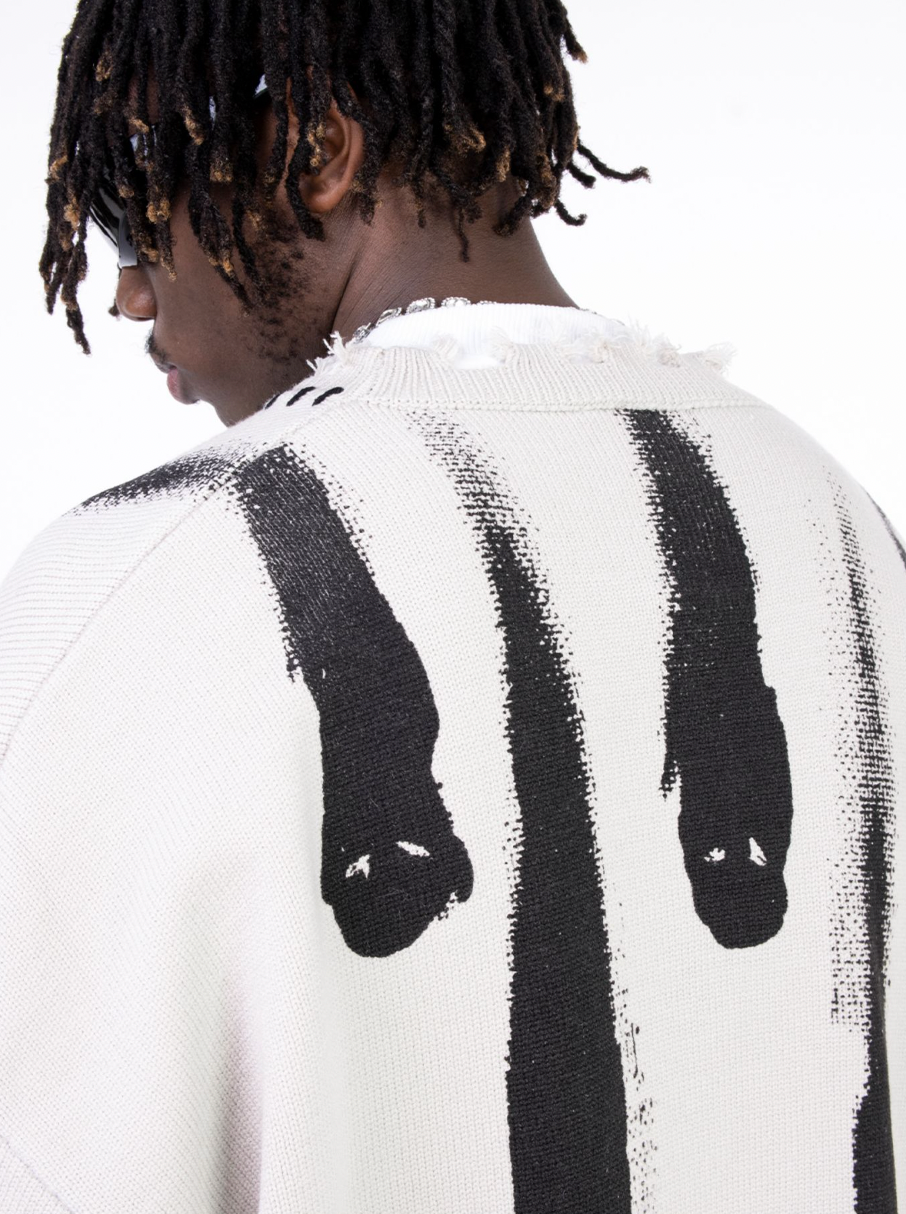F3F Select Ghost Print Destroy Knit Sweater