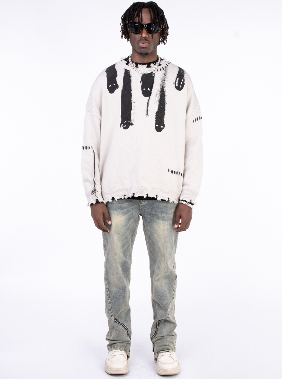 F3F Select Gradient Micro Flare Leg Zipper Jeans