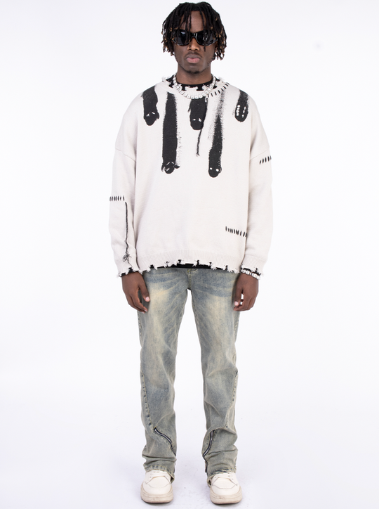 F3F Select Gradient Micro Flare Leg Zipper Jeans