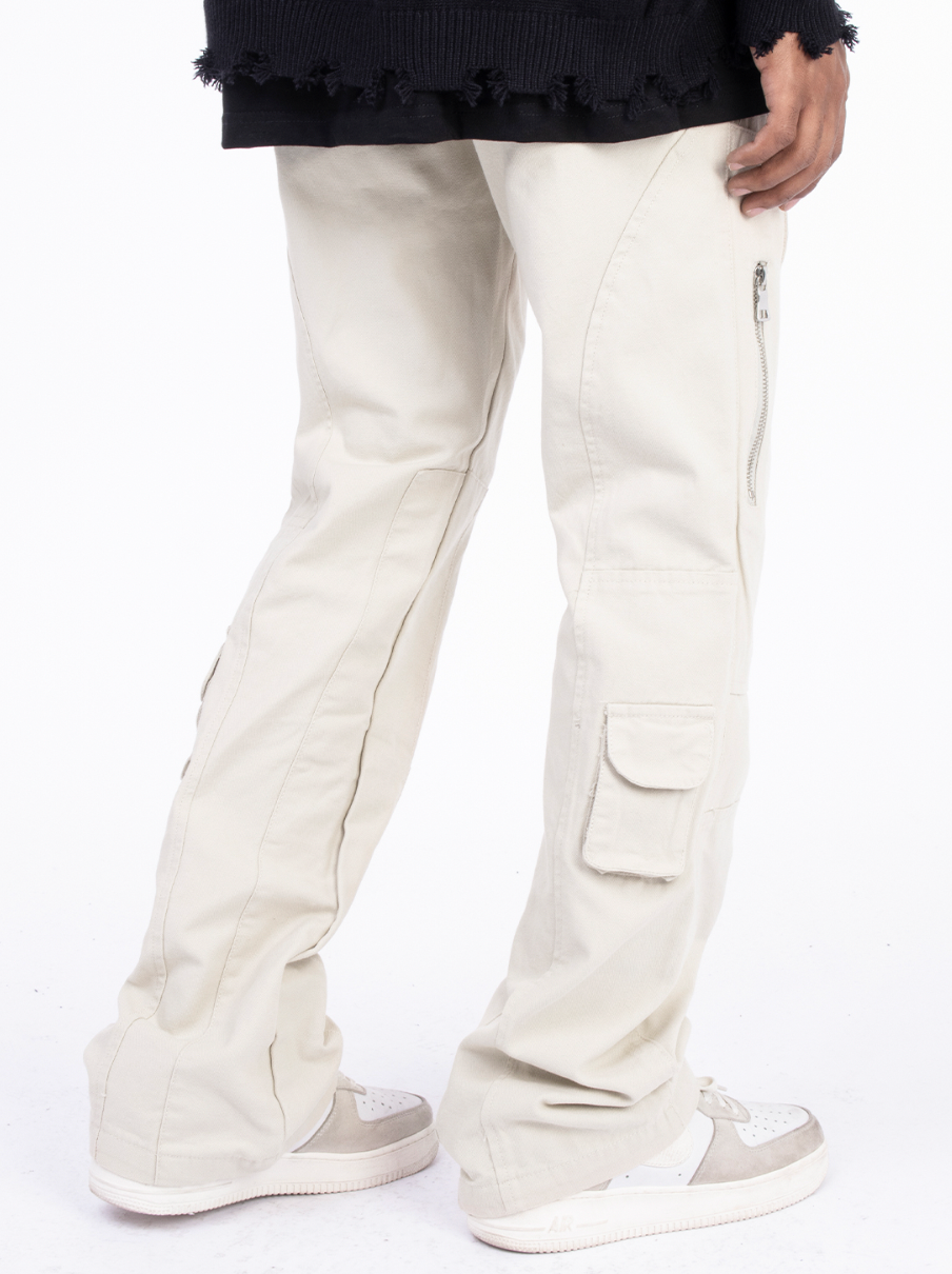F3F Select Numerous Pockets Micro Flare Work Pants