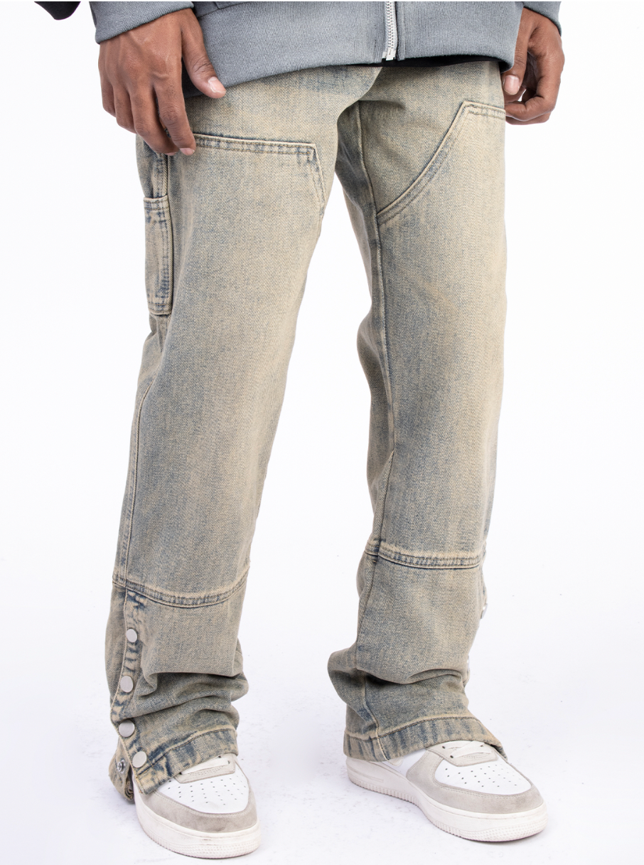 F3F Select Mud Washed Buckle Jeans