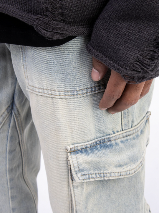 F3F Select Washed Micro Stretch Leg Zipper Jeans