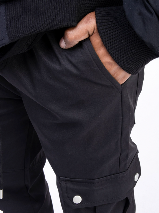 F3F Select Micro Flare Slim Fitting Buttoned Zipper Pants