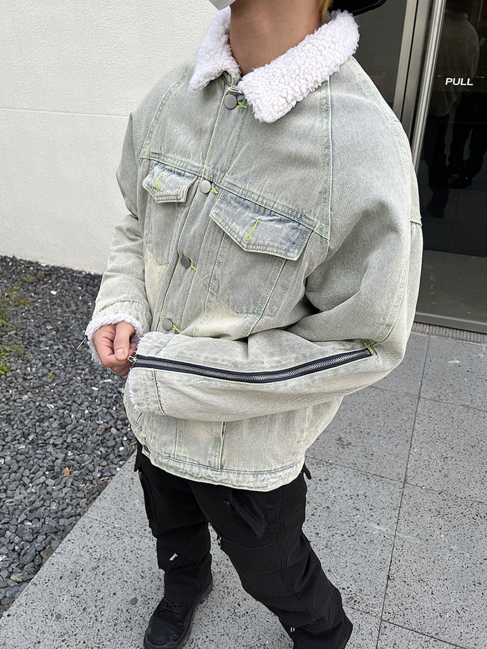 F3F Select Washed Old Lambswool Denim Jacket