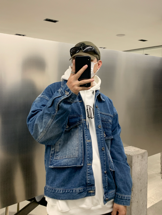 F3F Select Zipper Fake Pockets Workwear Denim Jacket