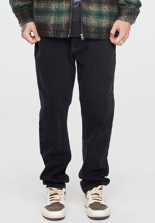 F2CE Washed Basic Straight Jeans