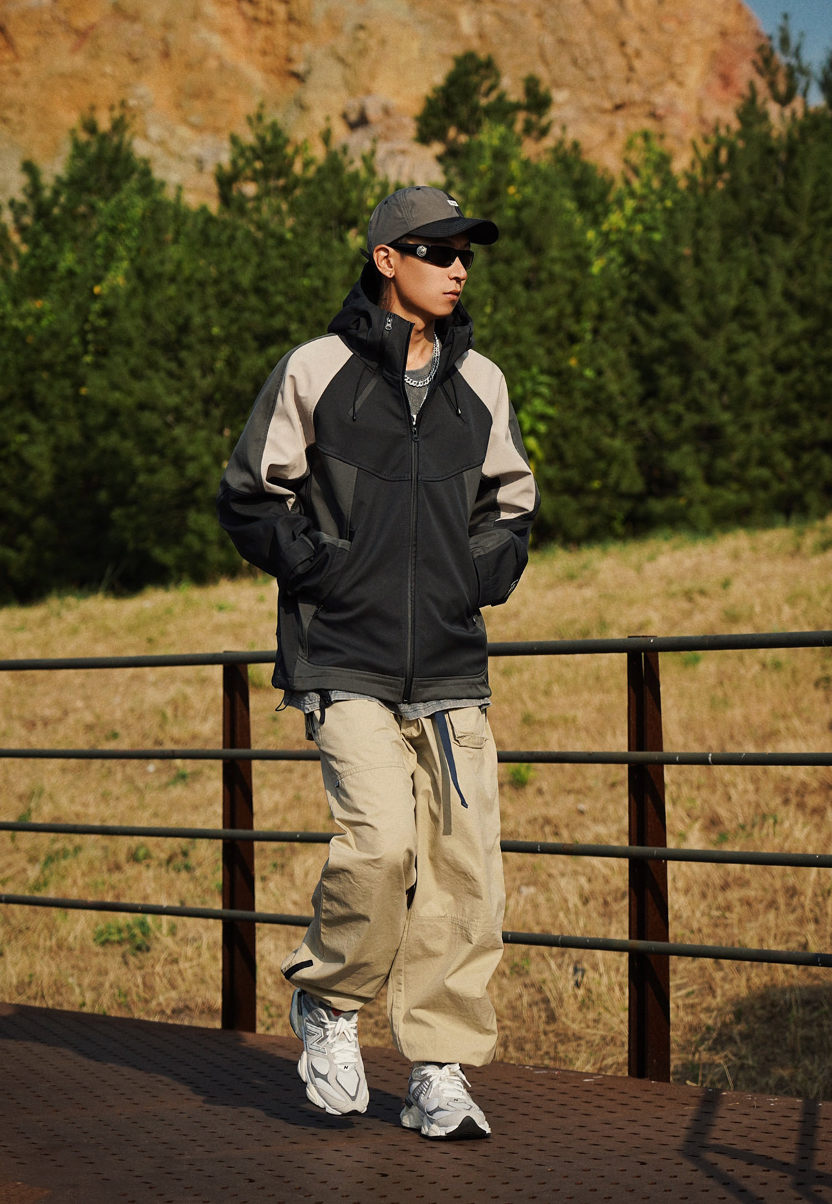 F2CE Waterproof Windproof Color Blocking Jacket