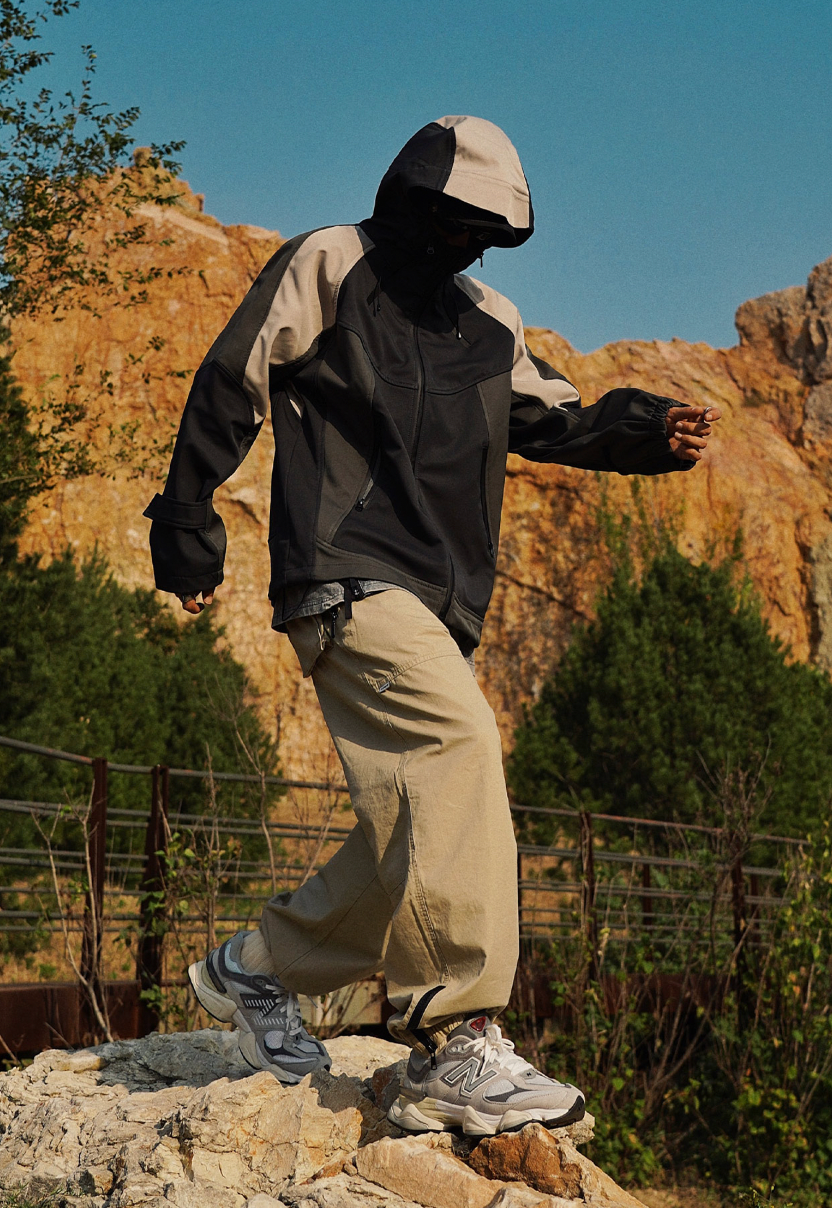 F2CE Waterproof Windproof Color Blocking Jacket