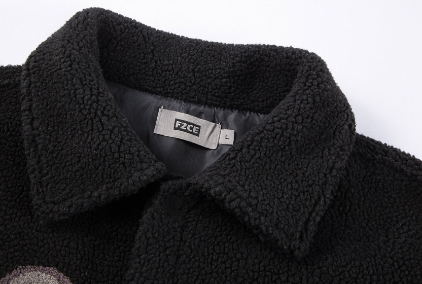F2CE Logo Embroidery Sherpa Fleece Jacket