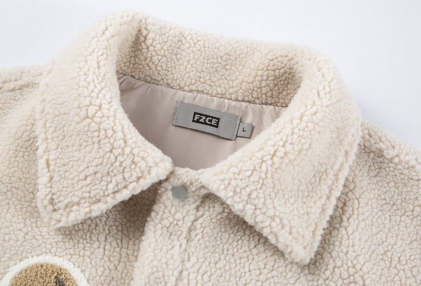 F2CE Logo Embroidery Sherpa Fleece Jacket