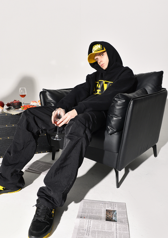 YADcrew Logo Print Hoodie