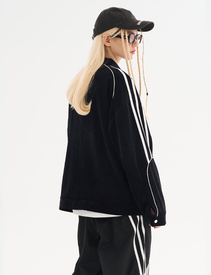 Harsh and Cruel Striped Loose Corduroy Jacket