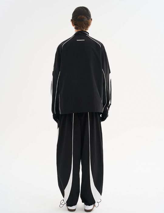 Harsh and Cruel Splicing Loose Crest Logo Jacket