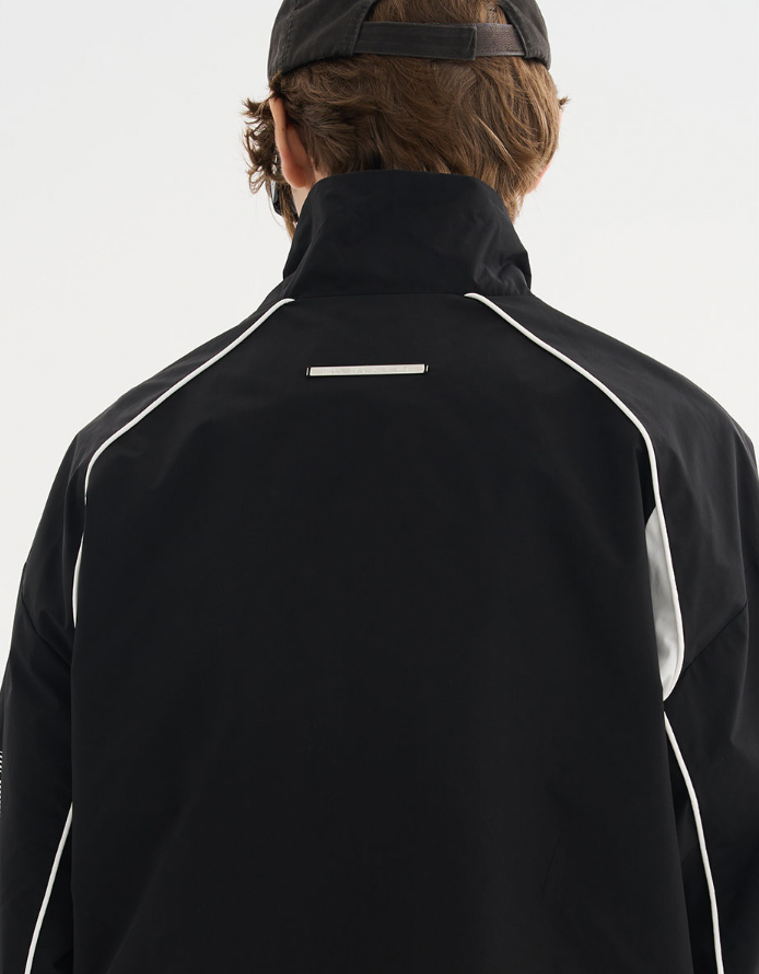 Harsh and Cruel Splicing Loose Crest Logo Jacket