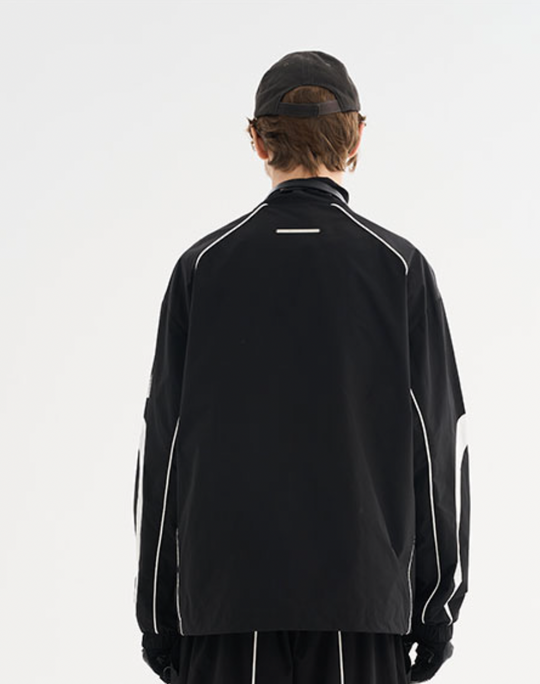 Harsh and Cruel Splicing Loose Crest Logo Jacket