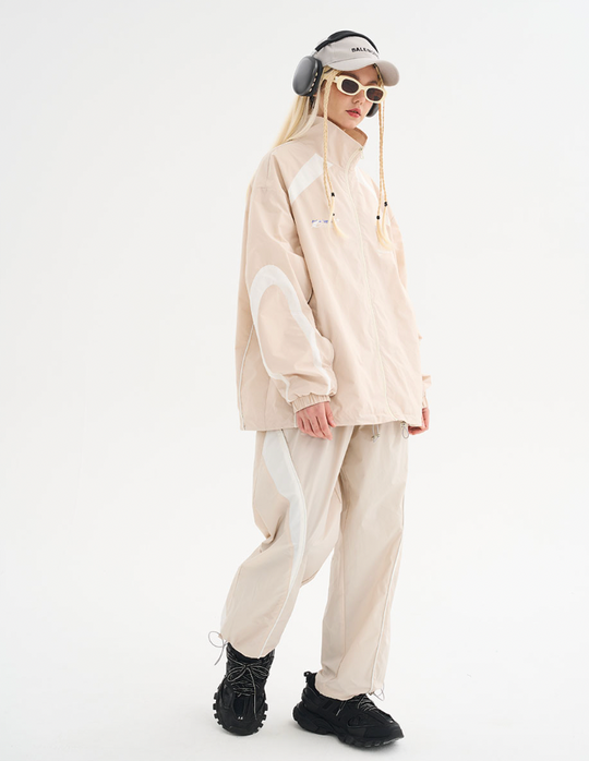 Harsh and Cruel Splicing Loose Crest Logo Jacket