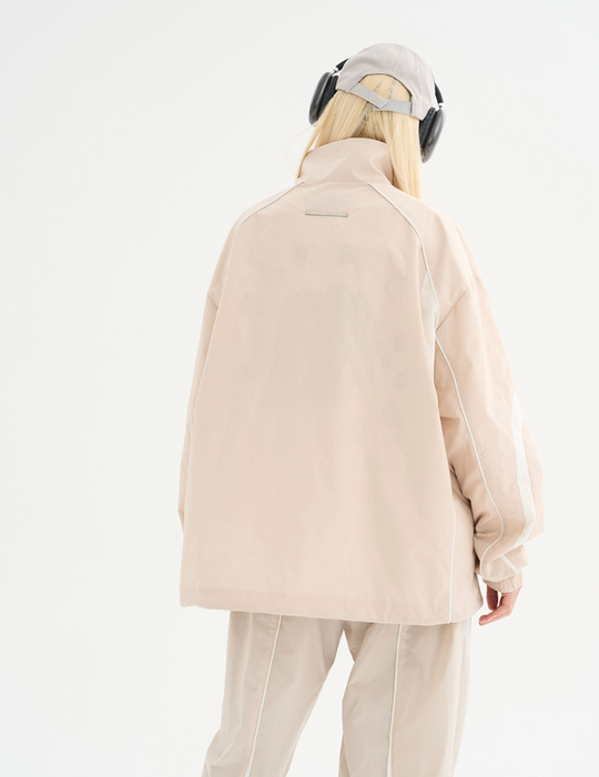 Harsh and Cruel Splicing Loose Crest Logo Jacket