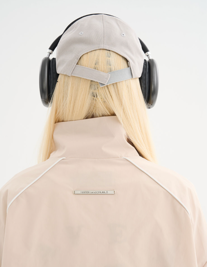 Harsh and Cruel Splicing Loose Crest Logo Jacket