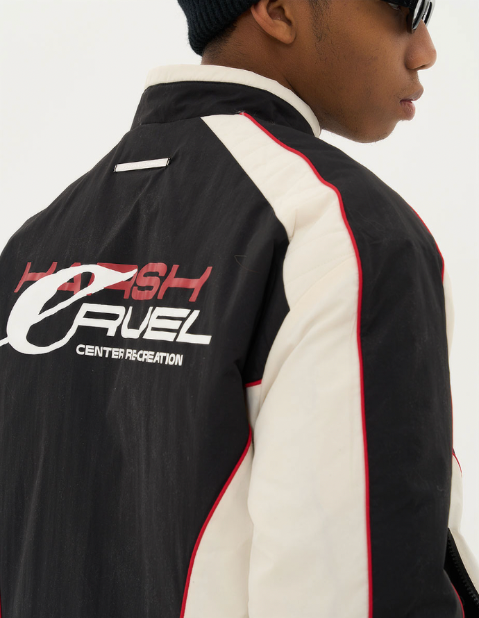 Harsh and Cruel Racing Logo Paneled Jacket