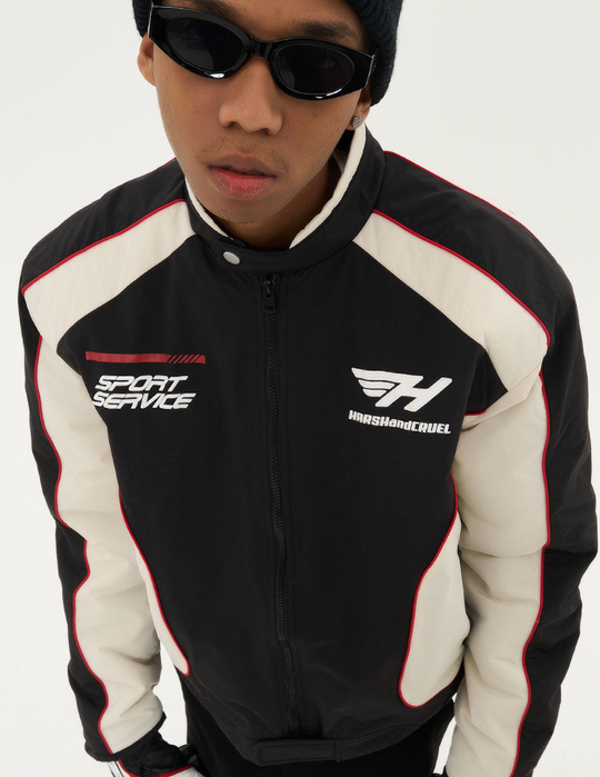 Harsh and Cruel Racing Logo Paneled Jacket