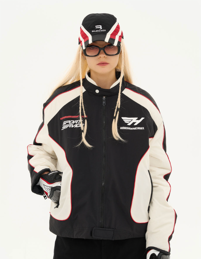 Harsh and Cruel Racing Logo Paneled Jacket