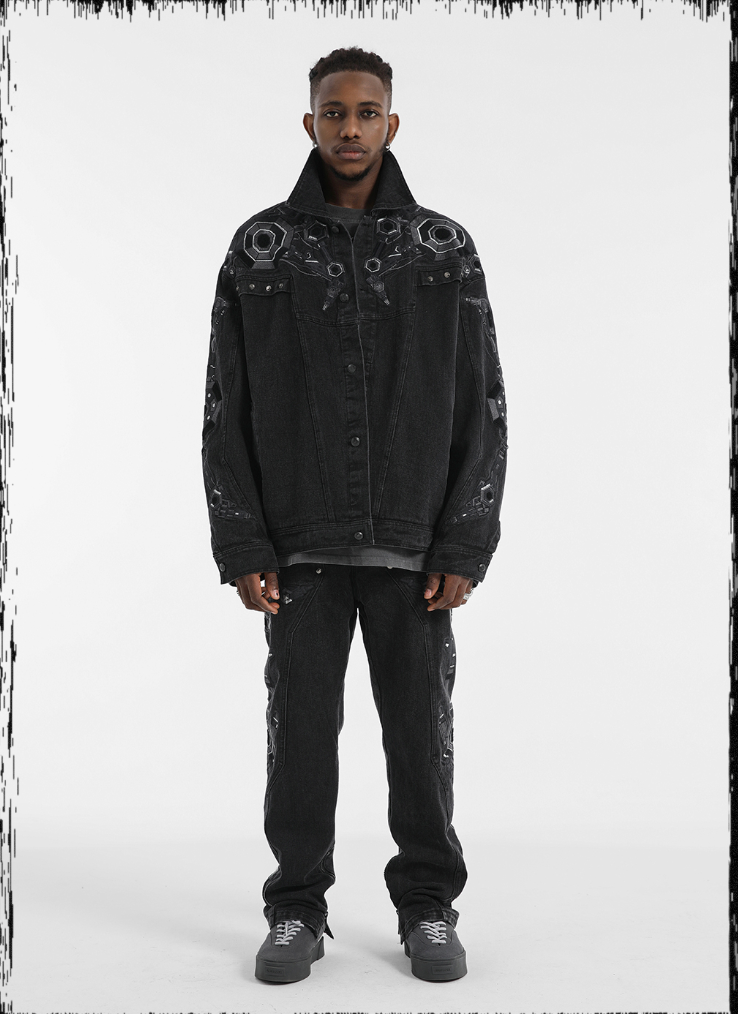 JHYQ Heavy Embroidery Denim Jacket