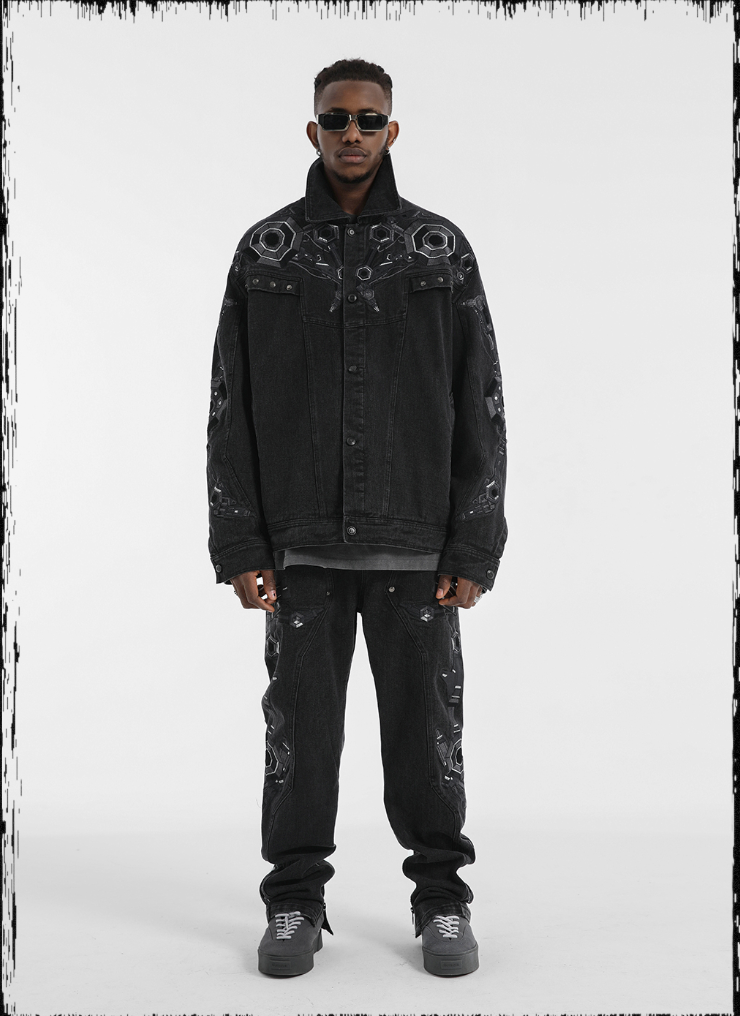 JHYQ Heavy Embroidery Denim Jacket