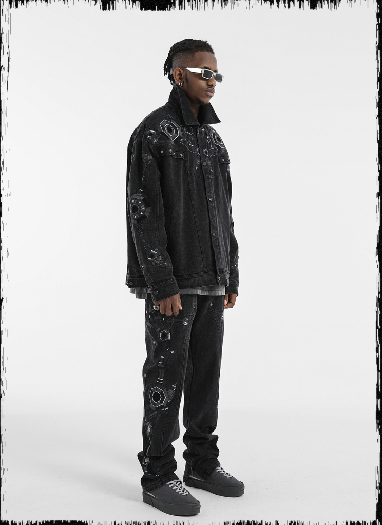 JHYQ Heavy Embroidery Denim Jacket