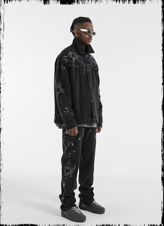 JHYQ Heavy Embroidery Denim Jacket