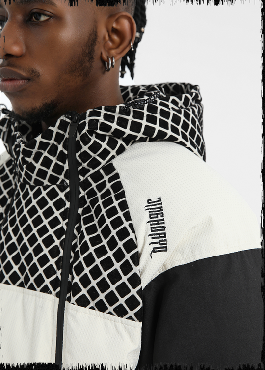 JHYQ Plaid Color Blocking Down Jacket