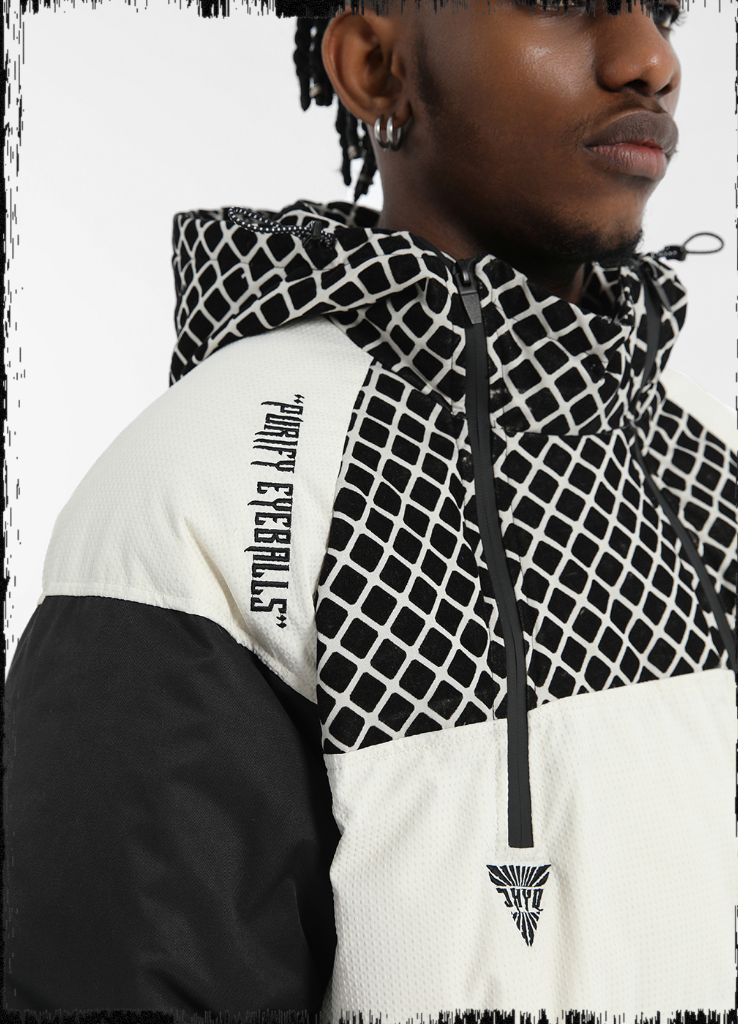 JHYQ Plaid Color Blocking Down Jacket