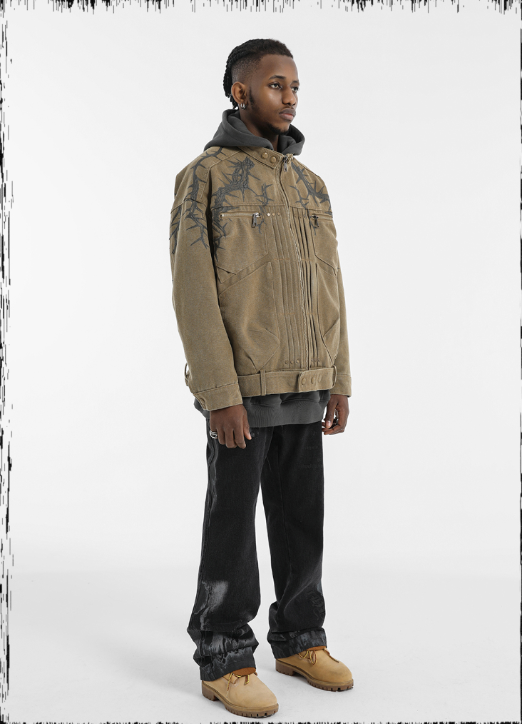 JHYQ Stand Up Collar Short Jacket