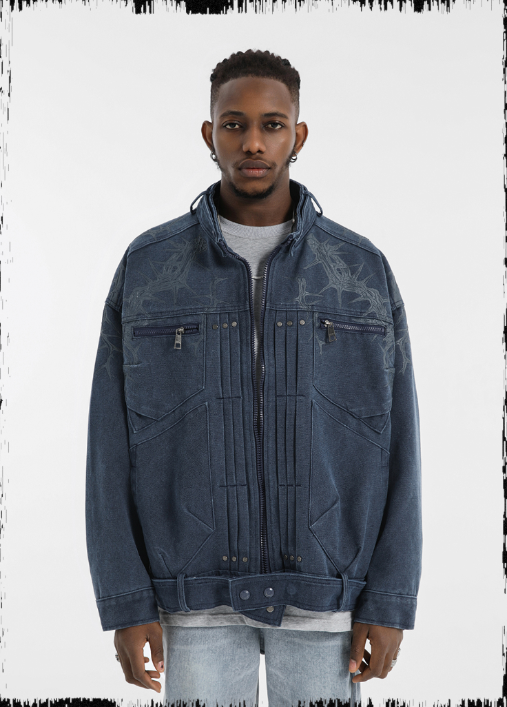 JHYQ Stand Up Collar Short Jacket