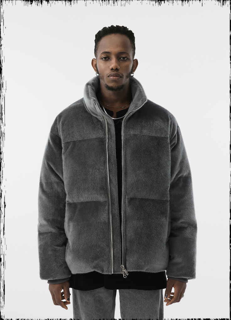 JHYQ 90 White Duck Down Imitation Mink Down Jacket