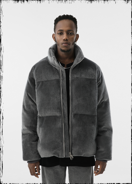 JHYQ 90 White Duck Down Imitation Mink Down Jacket