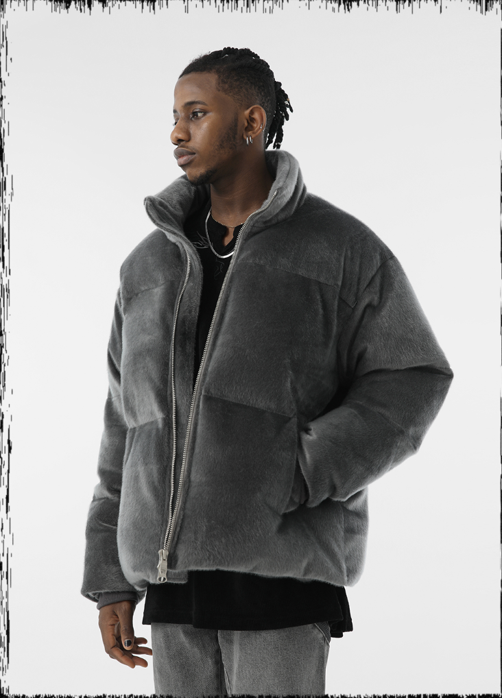 JHYQ 90 White Duck Down Imitation Mink Down Jacket