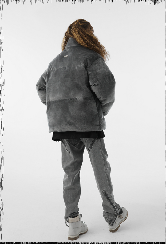 JHYQ 90 White Duck Down Imitation Mink Down Jacket