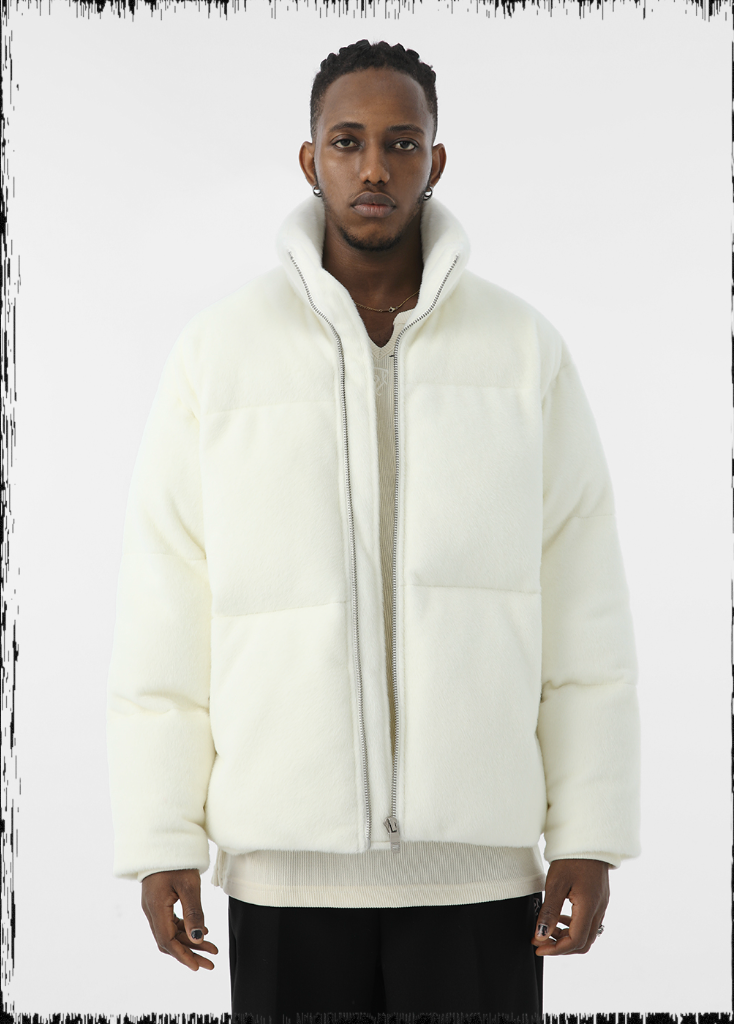 JHYQ 90 White Duck Down Imitation Mink Down Jacket