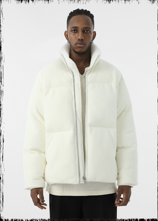 JHYQ 90 White Duck Down Imitation Mink Down Jacket