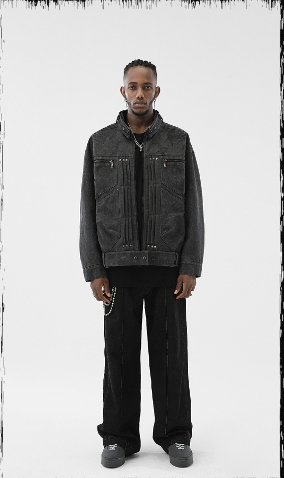 JHYQ Stand Up Collar Short Jacket