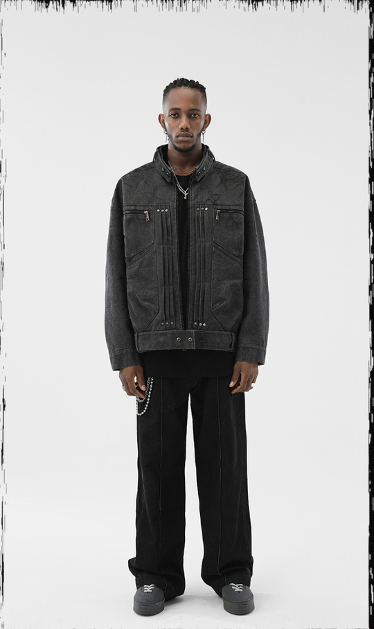 JHYQ Stand Up Collar Short Jacket