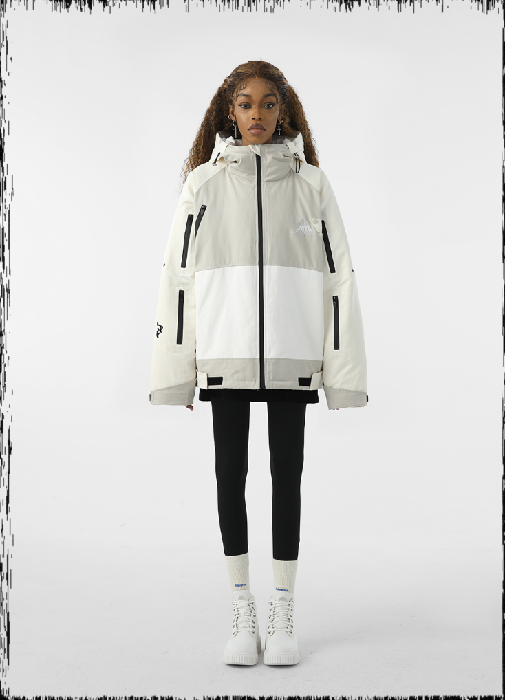 JHYQ 90 White Duck Down Function Hooded Down Jacket