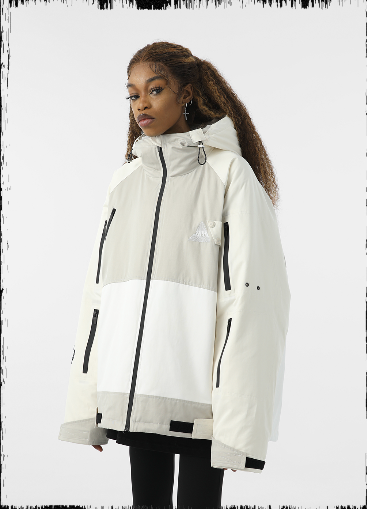 JHYQ 90 White Duck Down Function Hooded Down Jacket